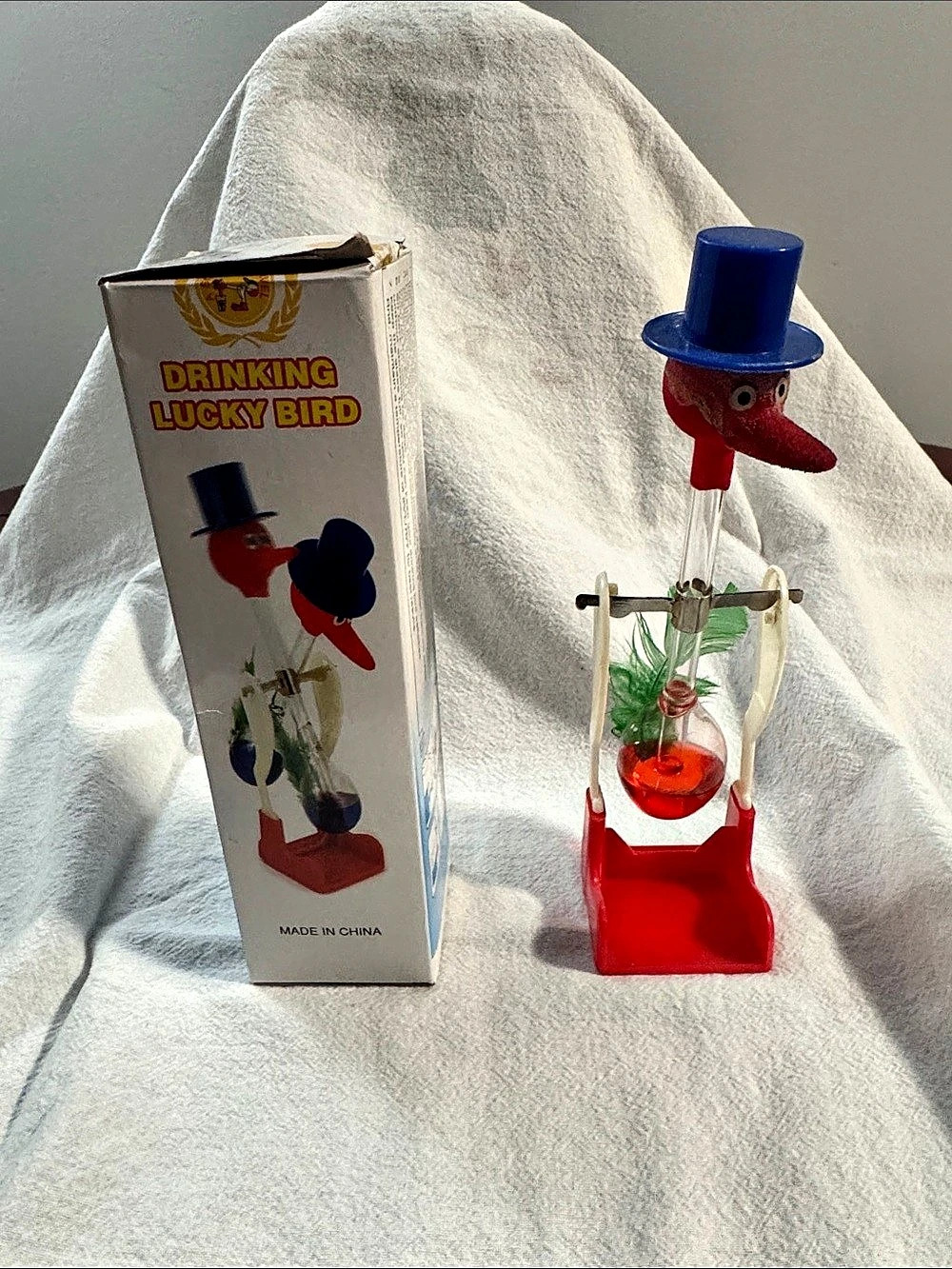 Vintage Drinking Lucky Bird Novelty Toy